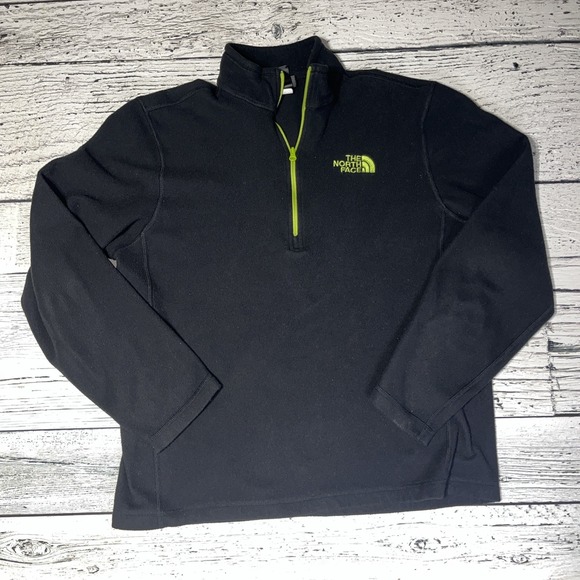 The North Face Men's TKA 100 Glacier 1/4 Zip Fleece Men's Small Pullover Black - Picture 1 of 8
